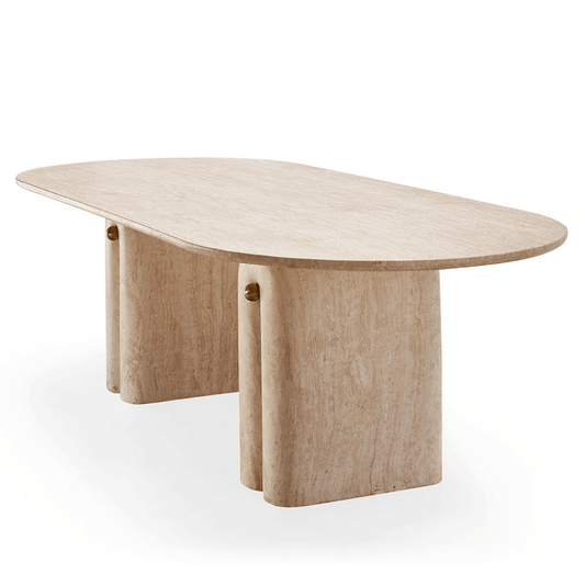 Roma Travertine Dining Table