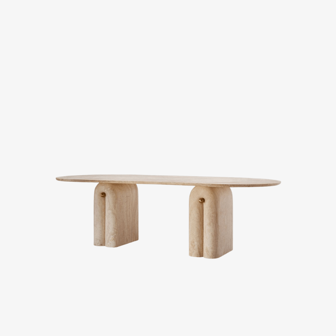 Roma Travertine Dining Table