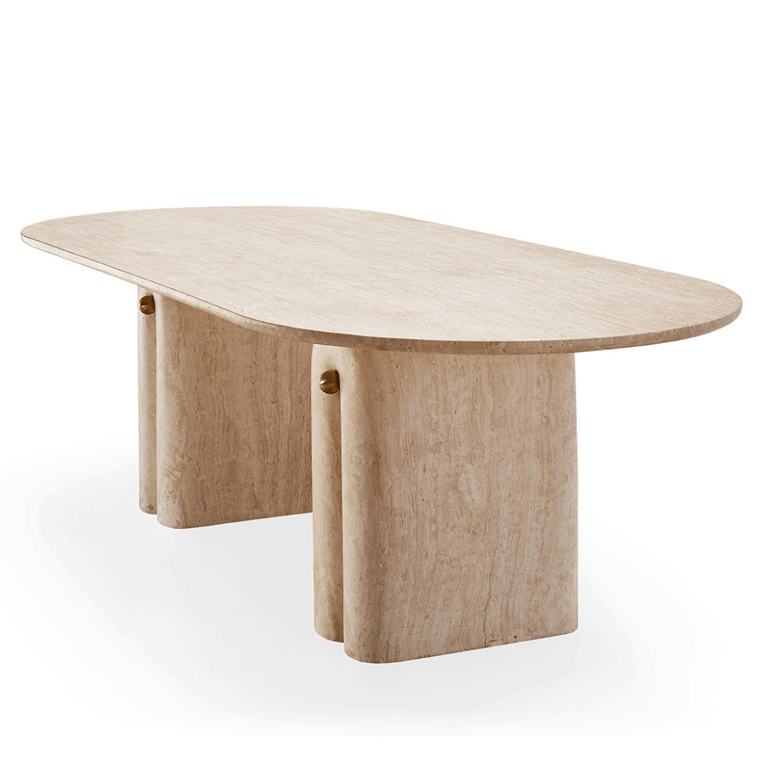 Roma Travertine Dining Table