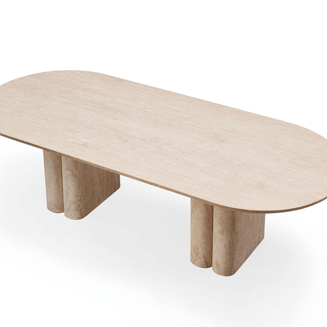 Roma Travertine Dining Table