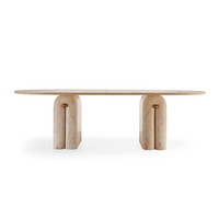 Roma Travertine Dining Table