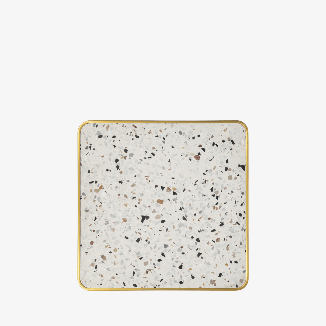 Terrazzo with Brass Top