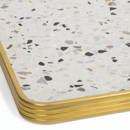 Terrazzo with Brass Top